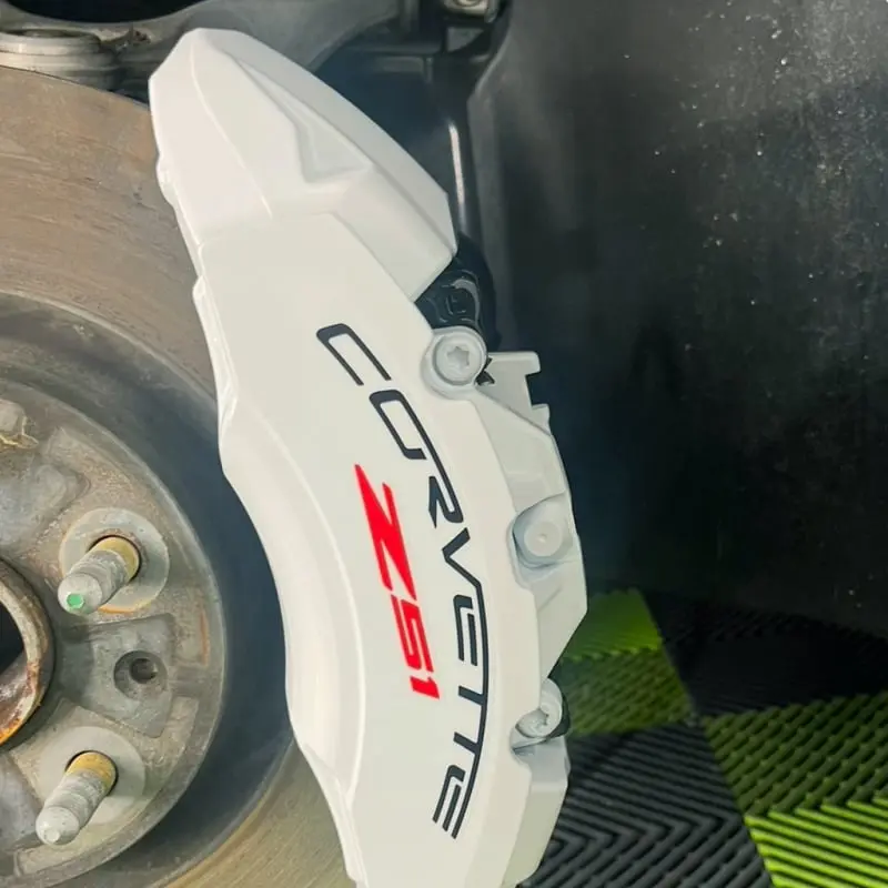 Painted calipers on a Corvette at Ecophant Auto Boca Raton