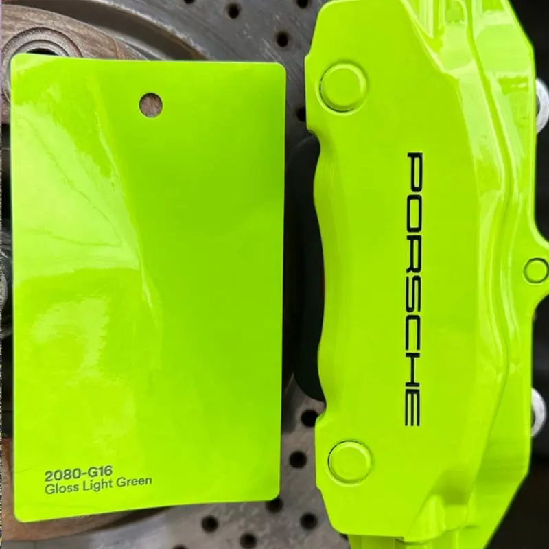 Painted calipers on a Porsche at Ecophant Auto Boca Raton