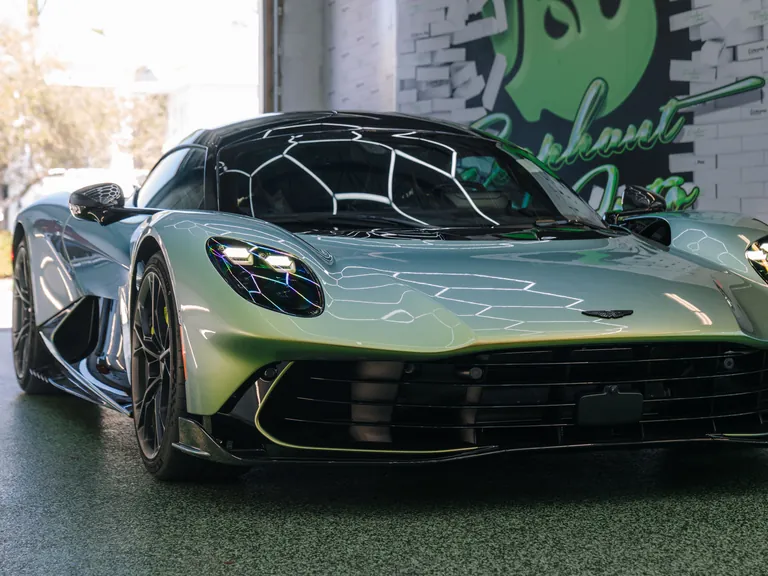 Green Aston Martin Valhalla with PPF at Ecophant Auto
