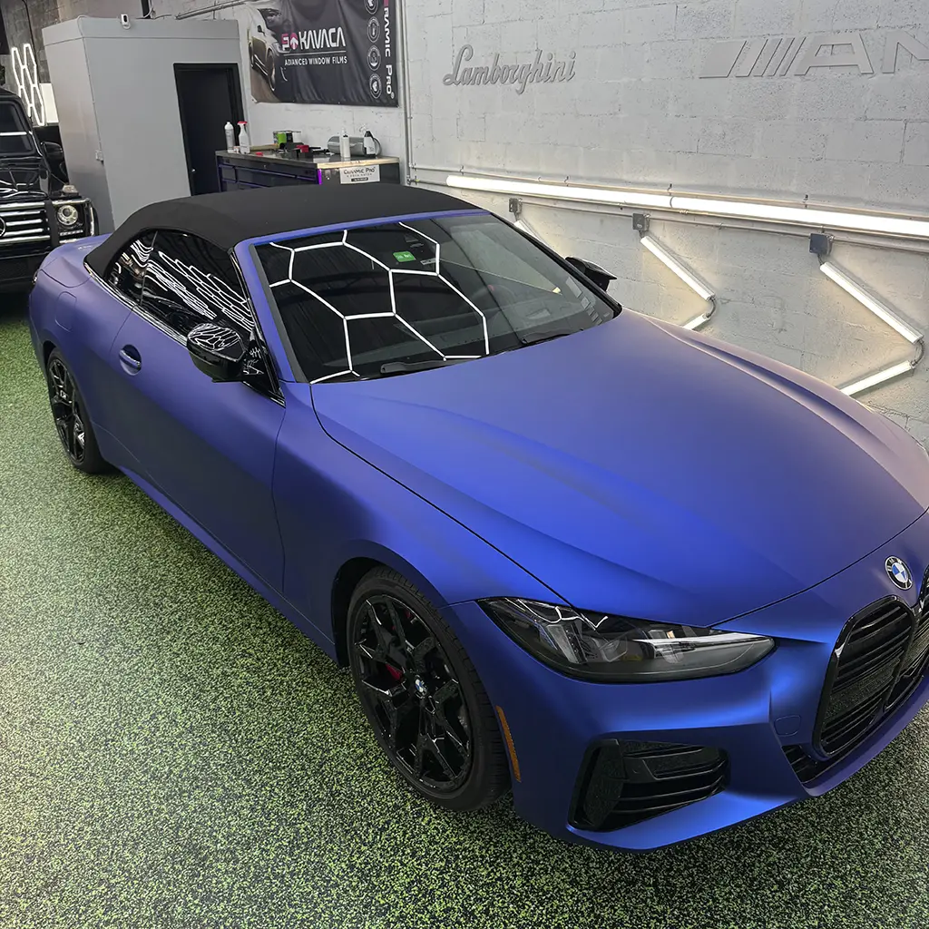 PPF installed on a BMW convertible in Boca Raton